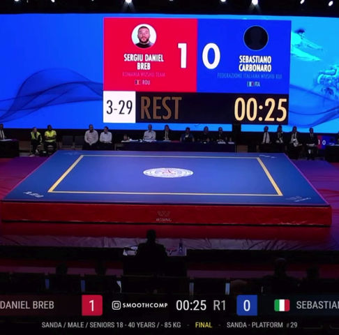 SERGIU BREB în finala Campionatului European de Sanda Wushu. Stockholm. 5 mai 2024. VIDEO