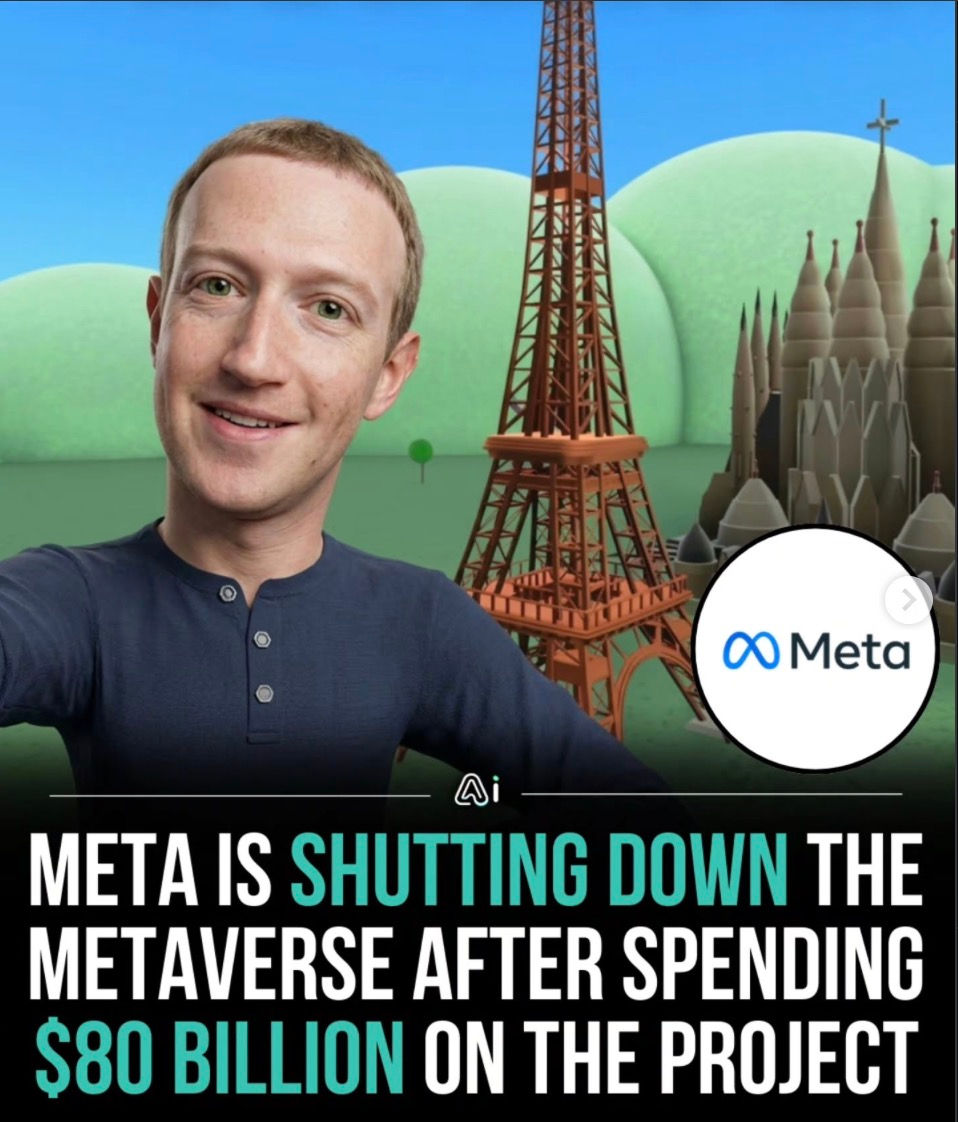 A TOCAT 80 DE MILIARDE pe el și acum îl trece pe mod întreținere. Metaverse-ul lui Zuckerberg și-a confirmat statutul de fantezie cretină și va fi închis