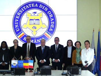 Ambasadorul Franței în vizită la Universitatea din Oradea: "Ne recunoaștem în aspirațiile dumneavoastră și în foaia de parcurs a Universității din Oradea”.