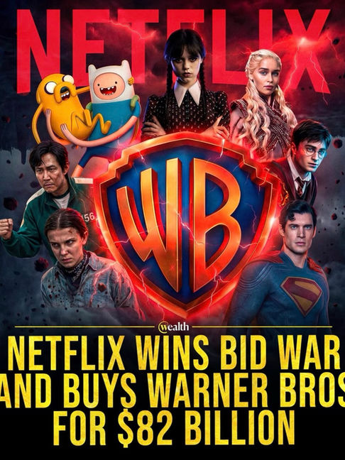 BATMAN și SUPERMAN colegi de scară cu Stranger Things și Casa de Papel. NETFLIX a câștigat lupta pentru Warner Bros. Plătește 72 miliarde USD achiziția plus încă 11 miliarde datoriile.