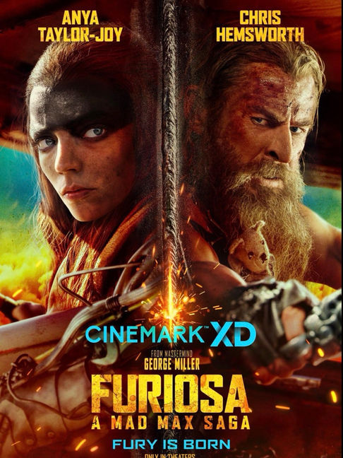 FURIOSA. Hemsworth sexos chiar și în variantă hidoasă. Taylor-Joy semi-mută. Un fel de Mad Max cu mai puțin Max și mai mult sand. Bunicel. Merită văzut. Mai ales pe ecran mare. La noi pe MAX