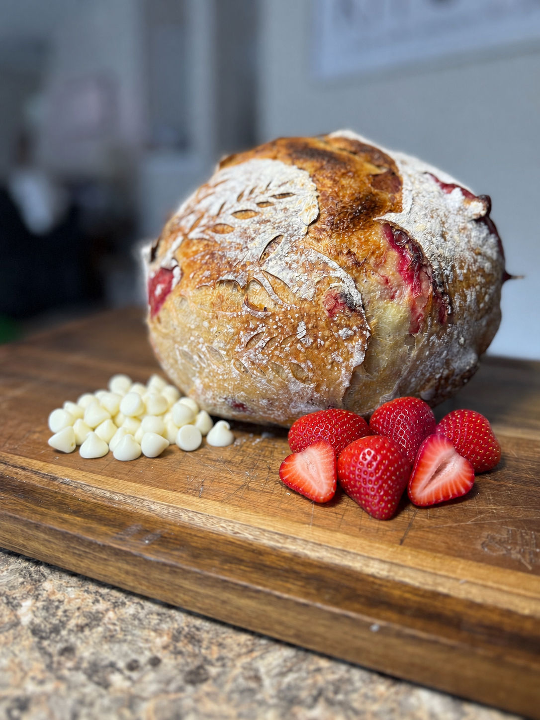 White Chocolate Strawberry Loaf