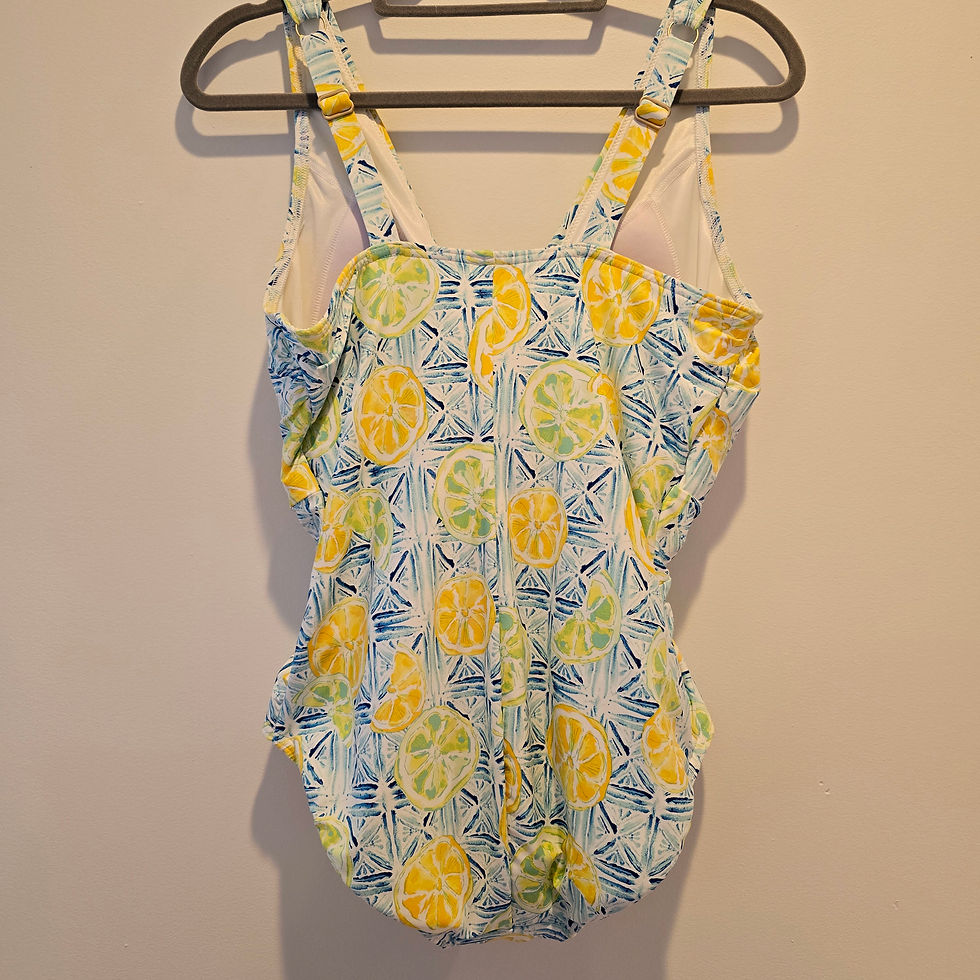 Thumbnail: Land's End Lemon bathing suit 16W