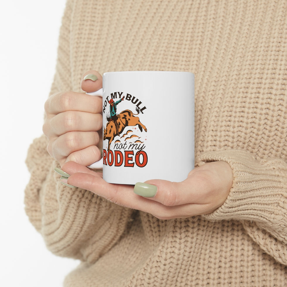 Thumbnail: size reference of not my bull not my rodeo mug
