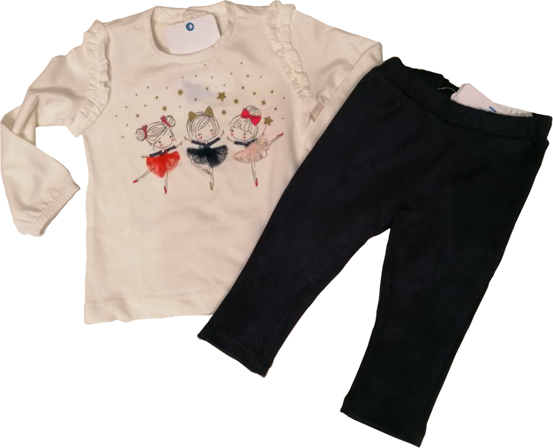 T-shirt + Pantalone Camoscio Blu