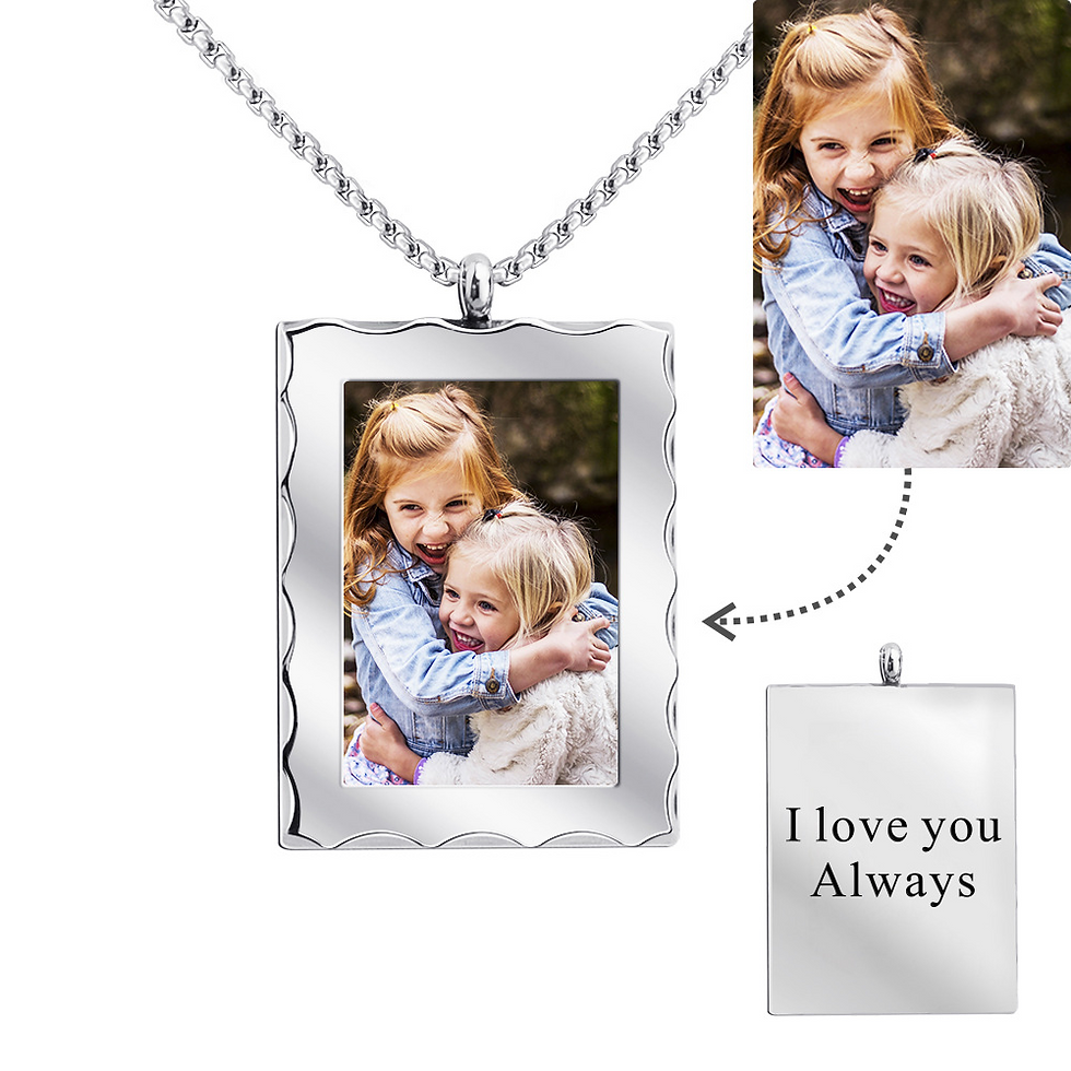 Thumbnail: Personalized Photo Engraved Necklace