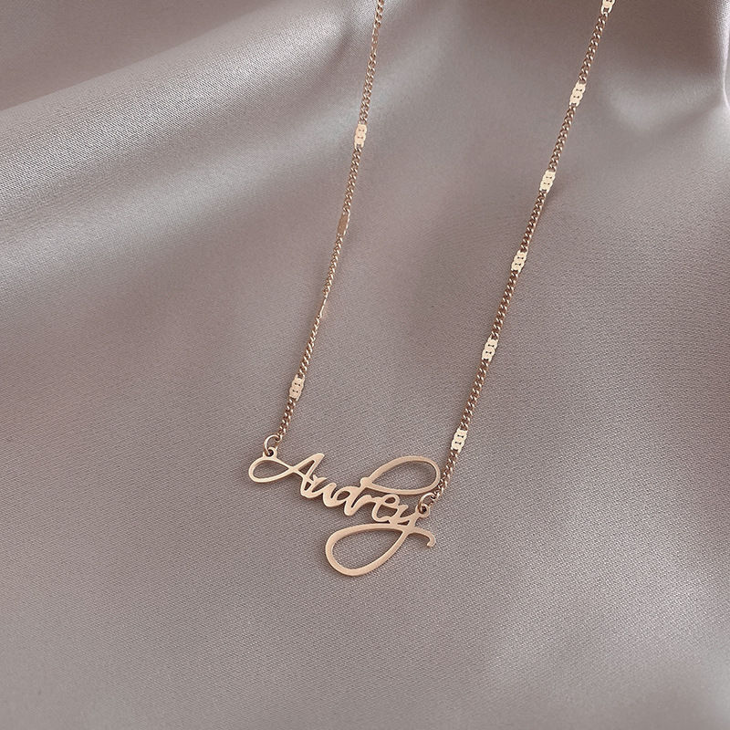 Thumbnail: Custom Cable Chain Name Necklace