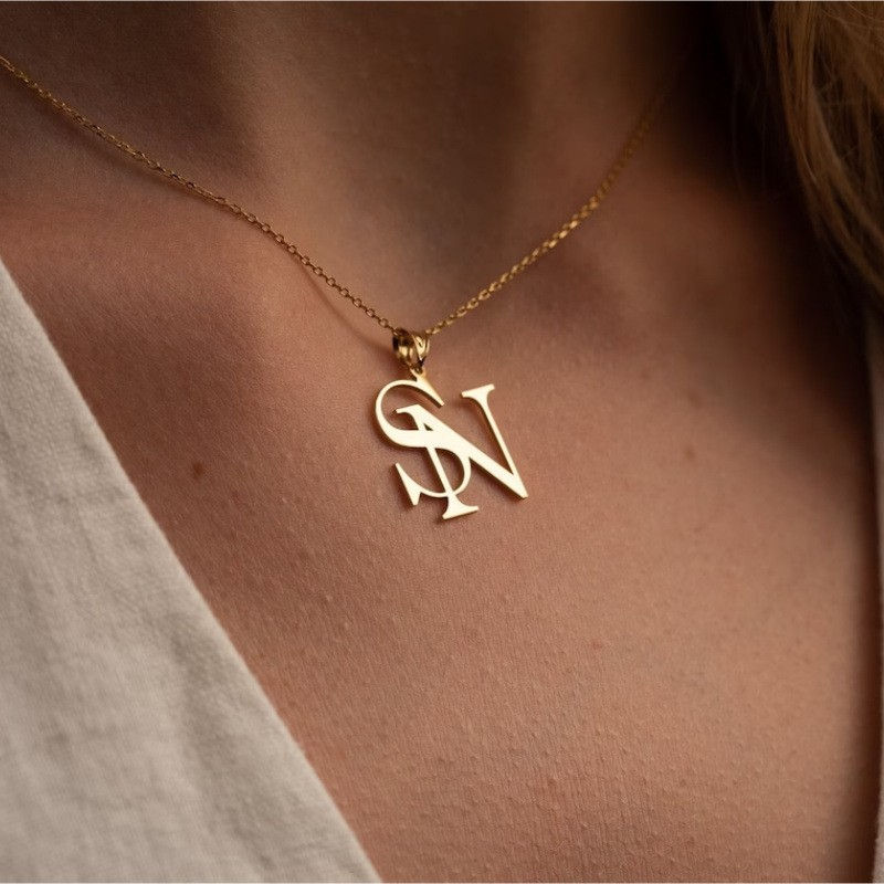 Thumbnail: Customized Minimalist Initial Letter Necklace