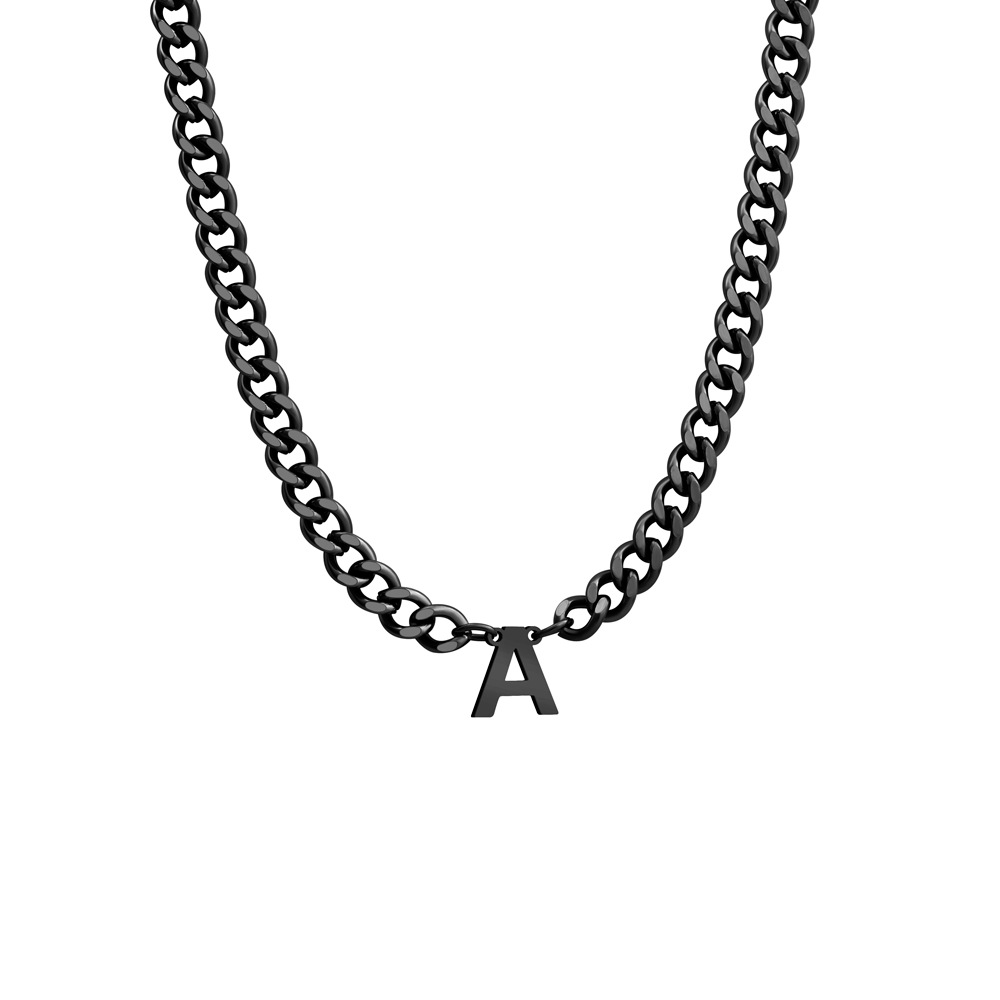 Letter Initial Gold Necklace For Men Women