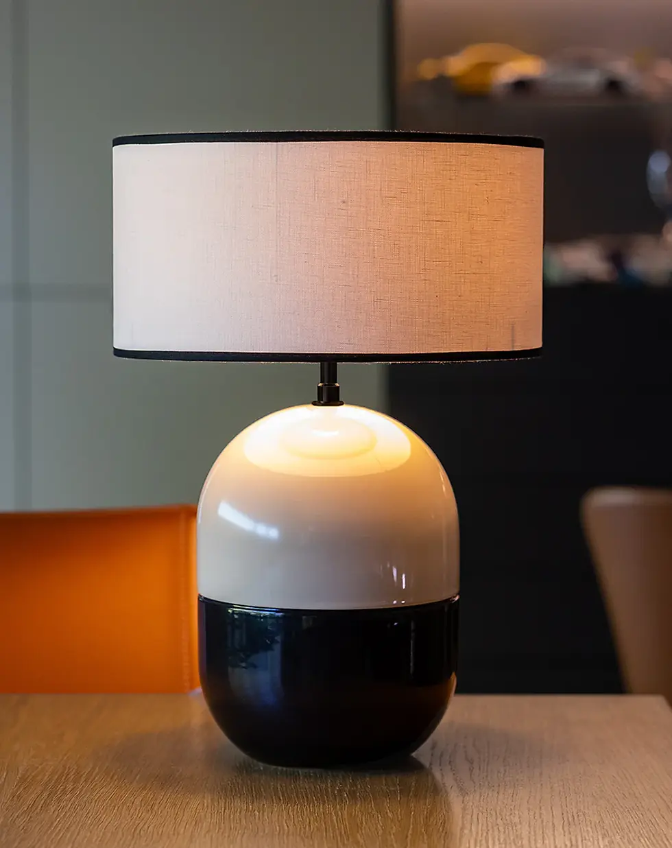 Miniature : LAMPE JUNE DUNE - Céramique émaillée - Abat-Jour Juno Ivoire Prix de vente