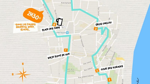 Carte du quartier de la Croix-Rousse à Lyon, ancien quartier des canuts aux volumes atypiques