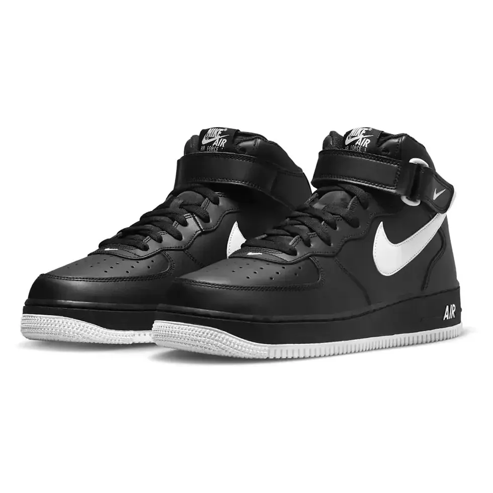 Miniatura: Nike Air Force 1 Mid 07 Black White Sole