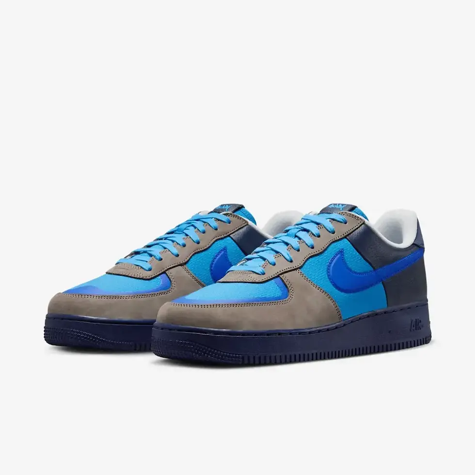 Miniatura: Stash x Nike Air Force 1 Low Soft Grey and Harbor Blue