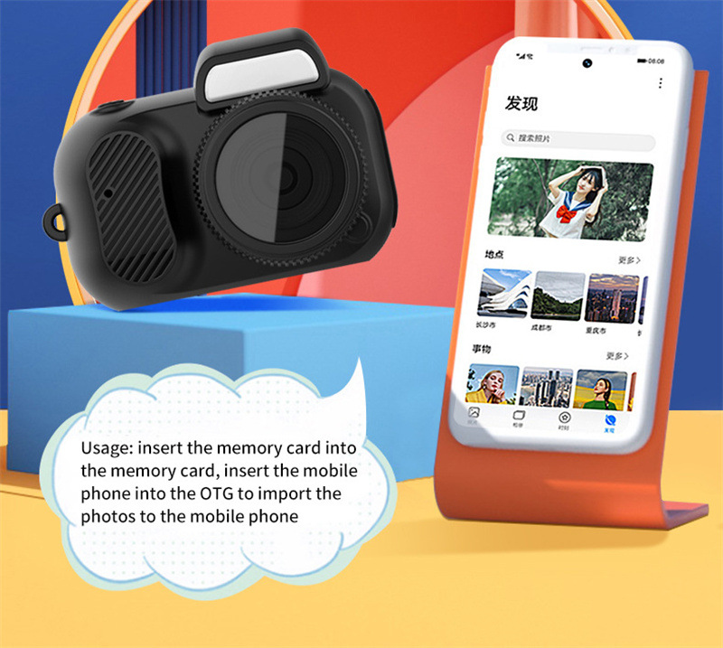 Thumbnail: Compact 1080p HD Retro Mini Camera - Perfect Pocket-Sized Gift for Any Occasion!