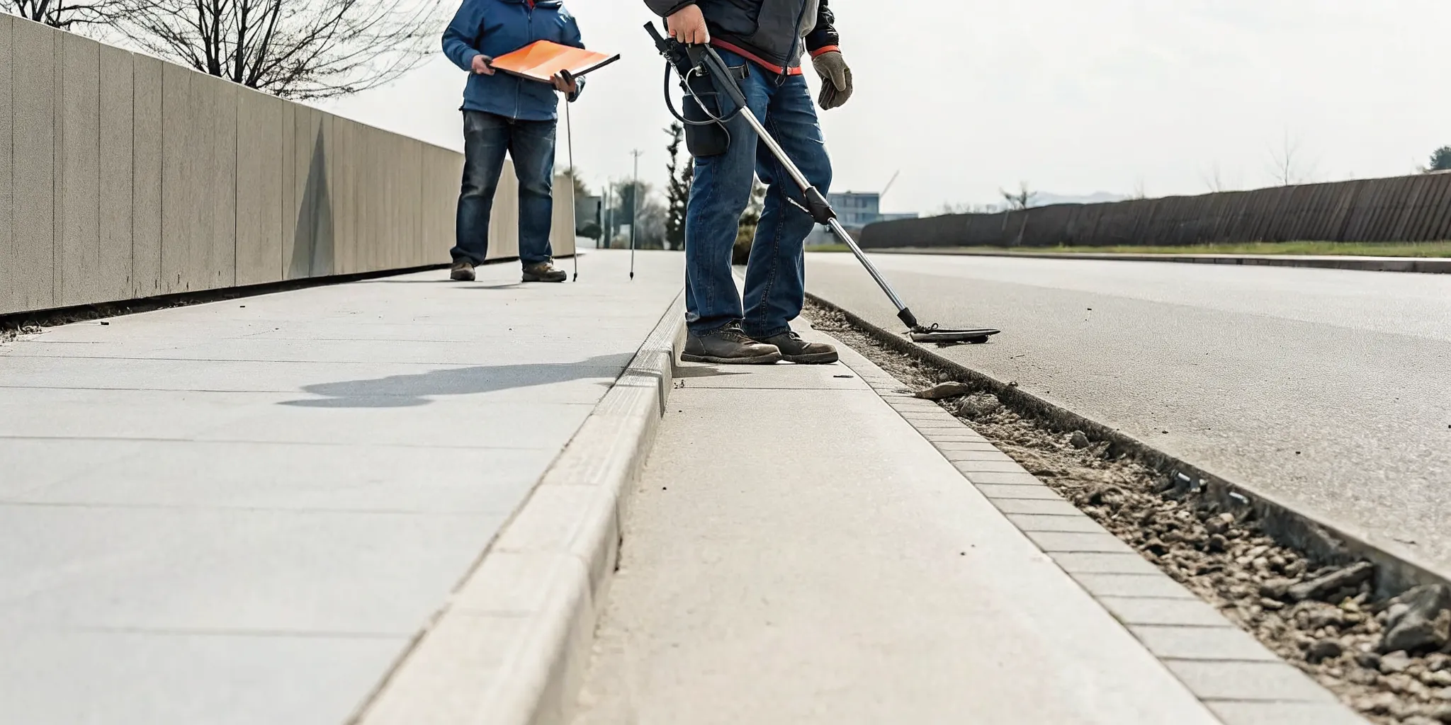 Municipal team documenting sidewalk hazards for an RFP