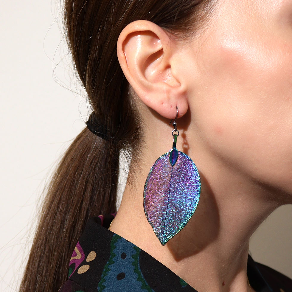 Thumbnail: Earrings - Bravery Leaf - Multicoloured