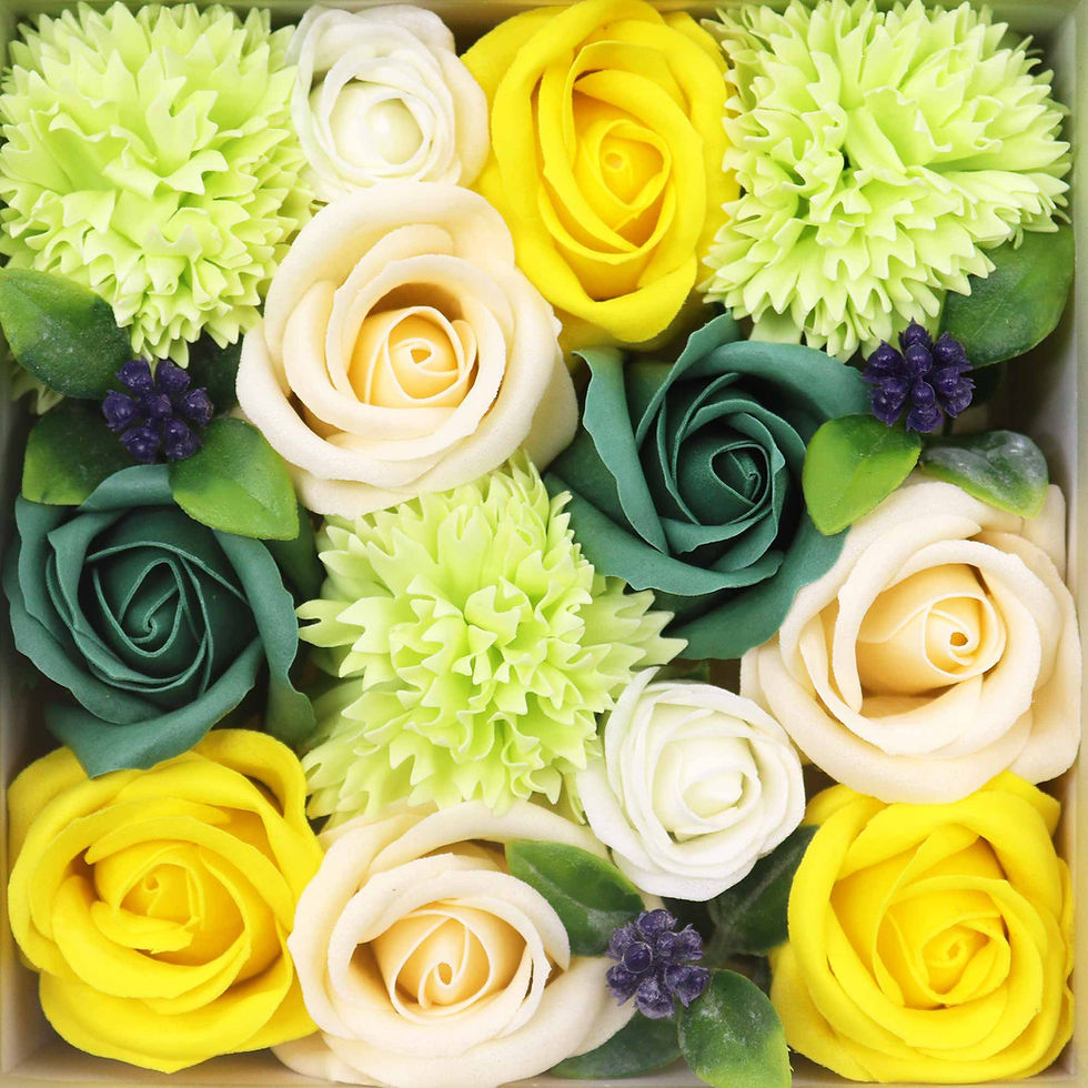 Thumbnail: Square Box - Spring Celibrations - Yellow & Greens
