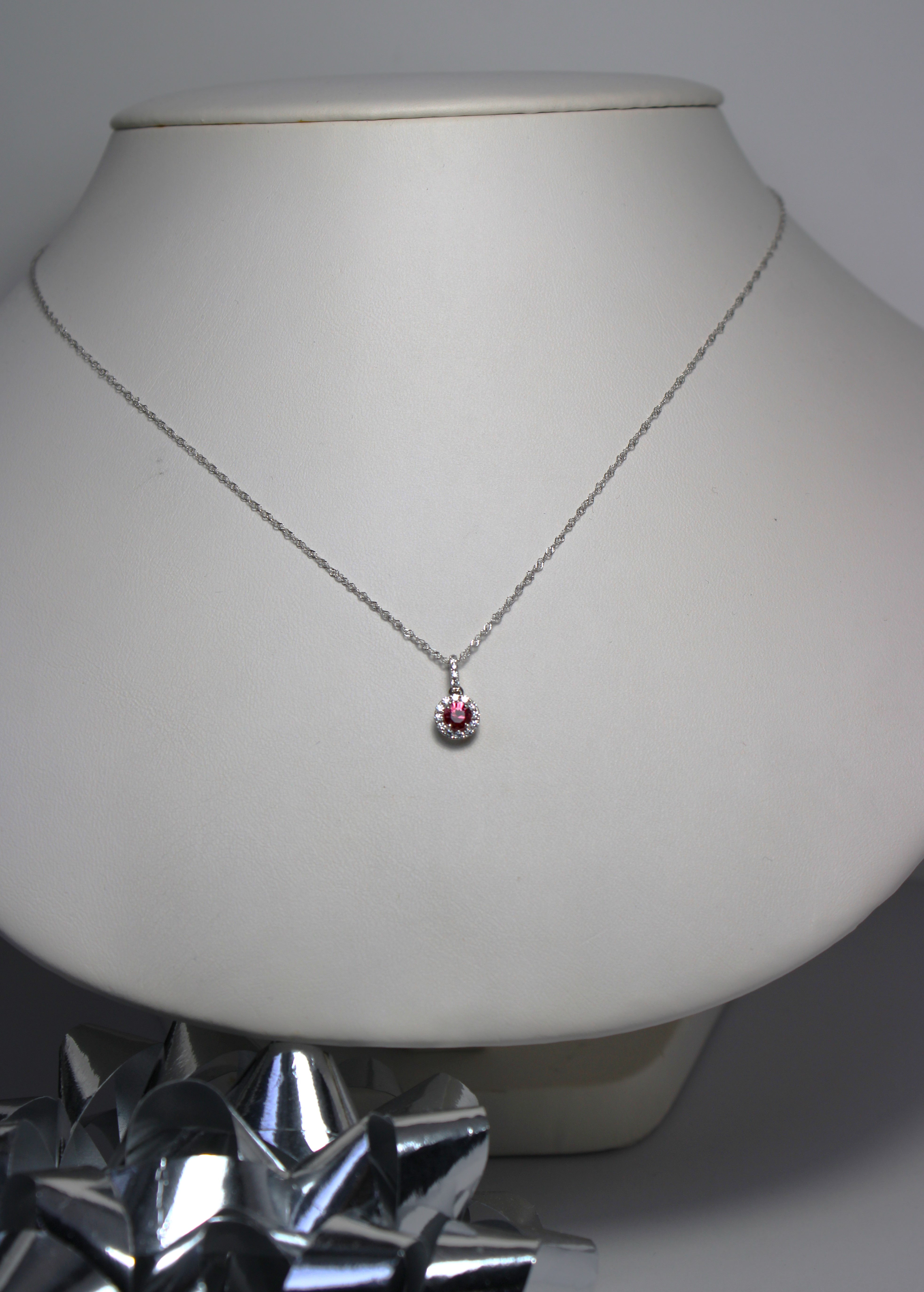 Spinel Stone with Diamond Halo - J1160