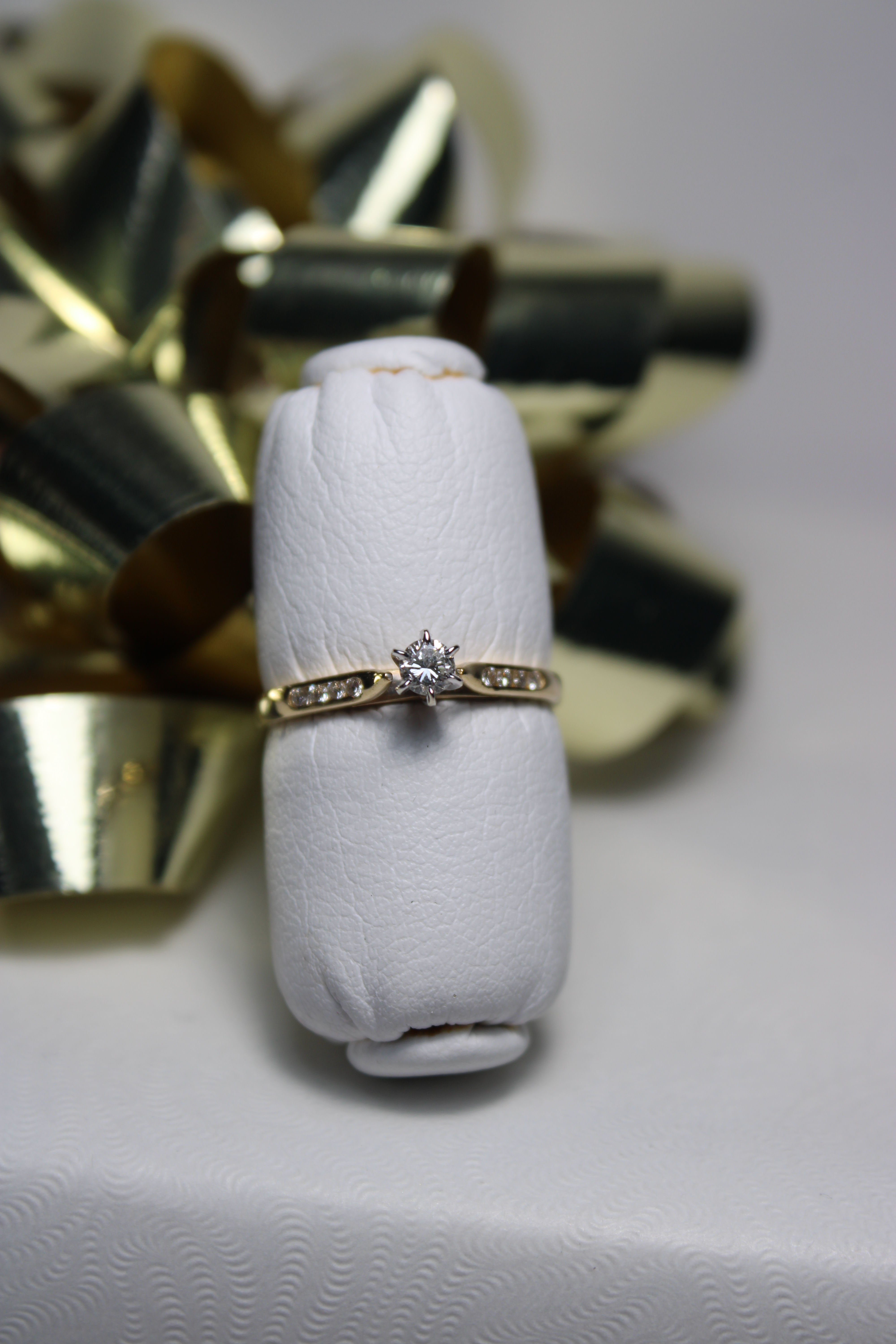 Simple Diamond with with Diamond Band - C7616