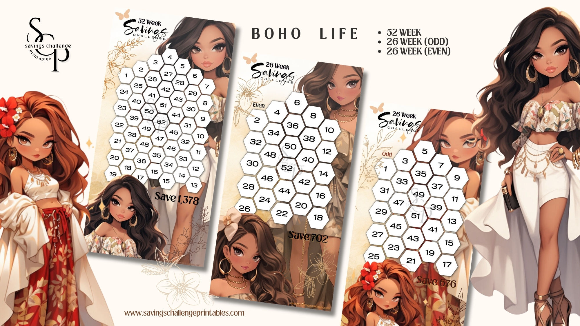 Boho 26/52 Week Savings Challenge