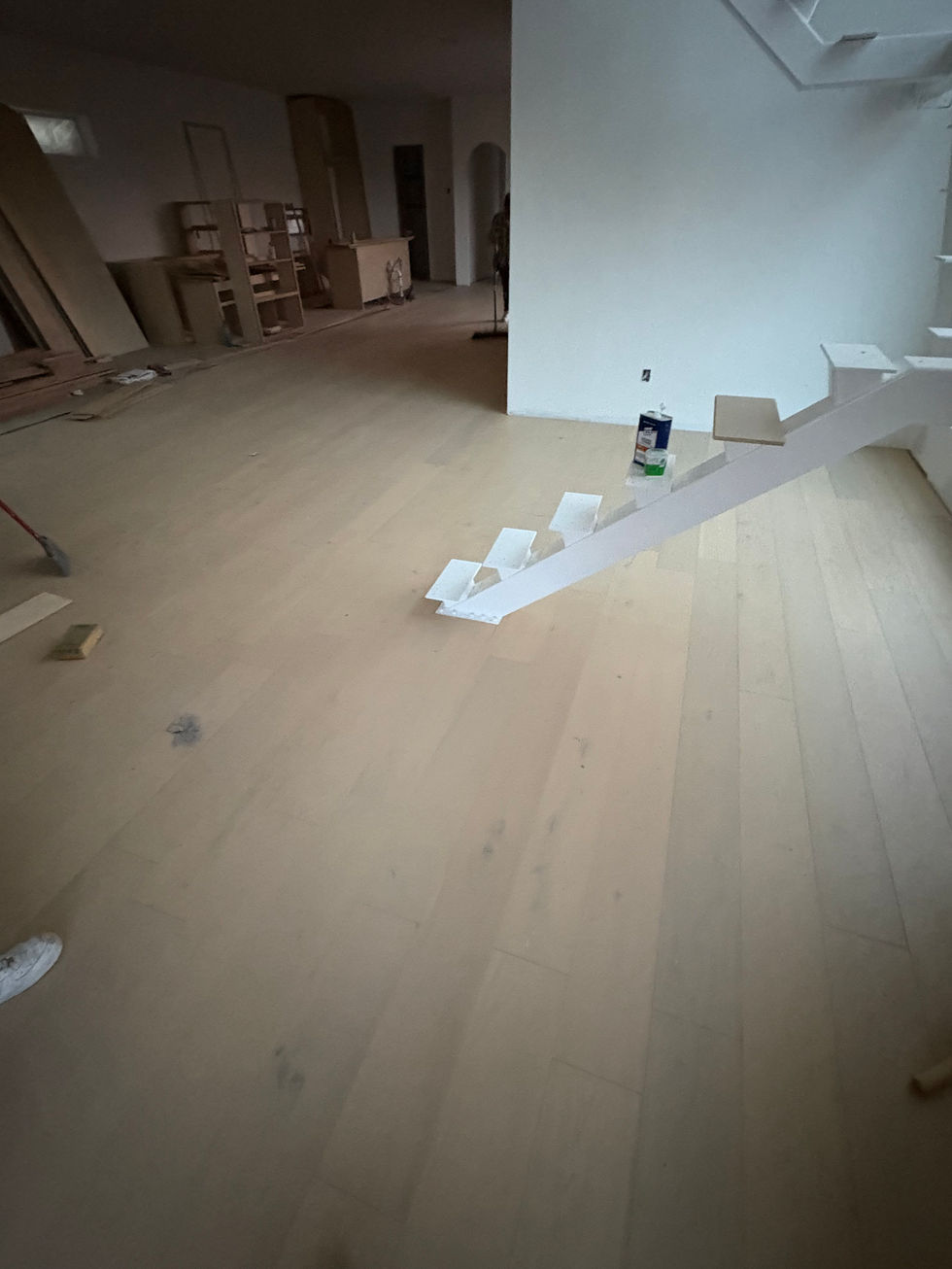 Premium White Oak hardwood Installation.