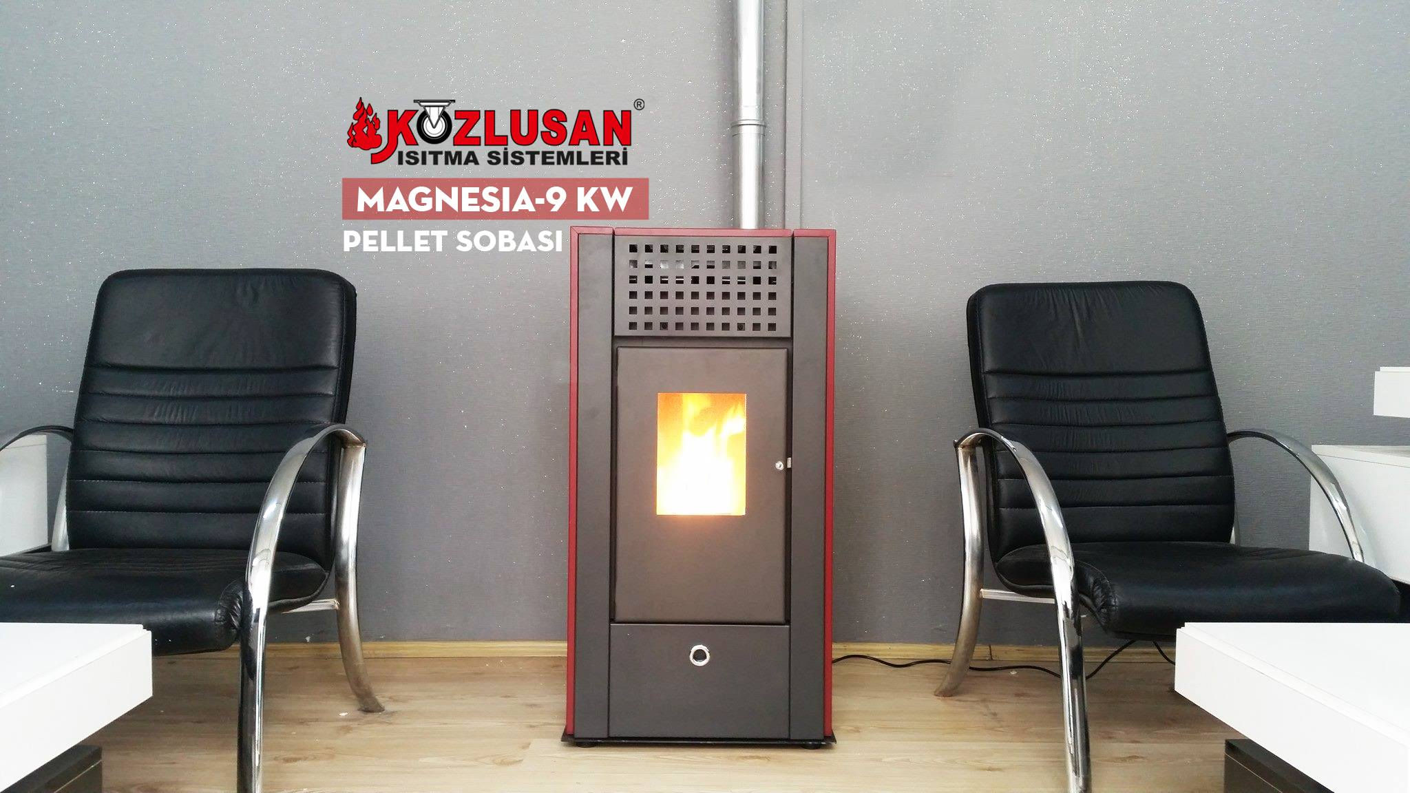 MAGNESİA 9 KW PELET SOBASI (HAVA ÜFLEMELİ)