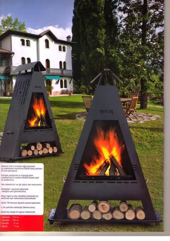 Küçük resim: BARBEKÜ VE BAHÇE ŞÖMİNESİ, ŞIK TASARIM YERLİ ÜRETİM. (Ücretsiz Kargo)