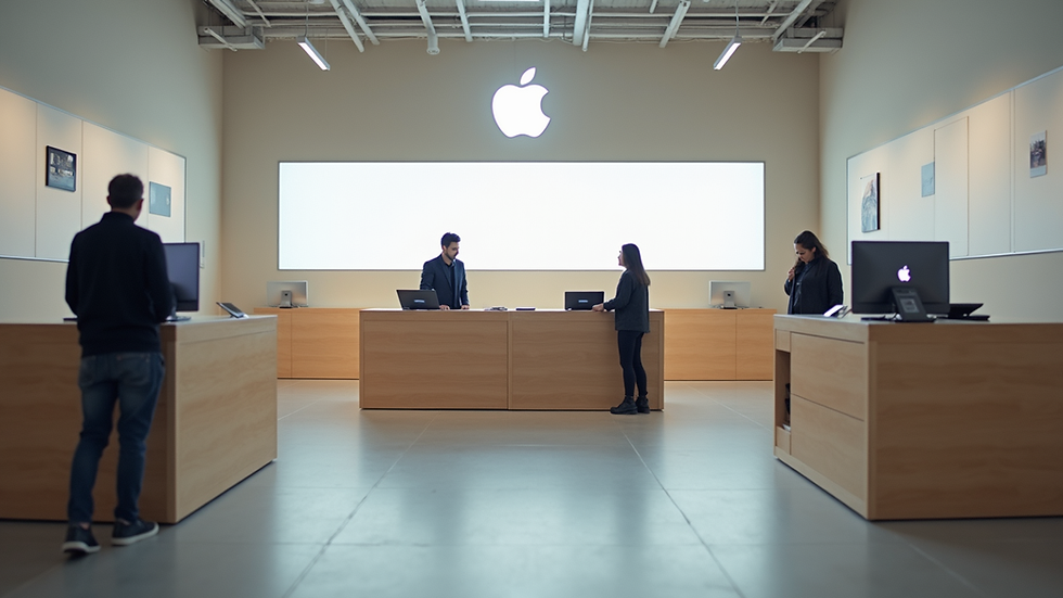 Vista frontal de un centro de reparación de dispositivos Apple en Apodaca