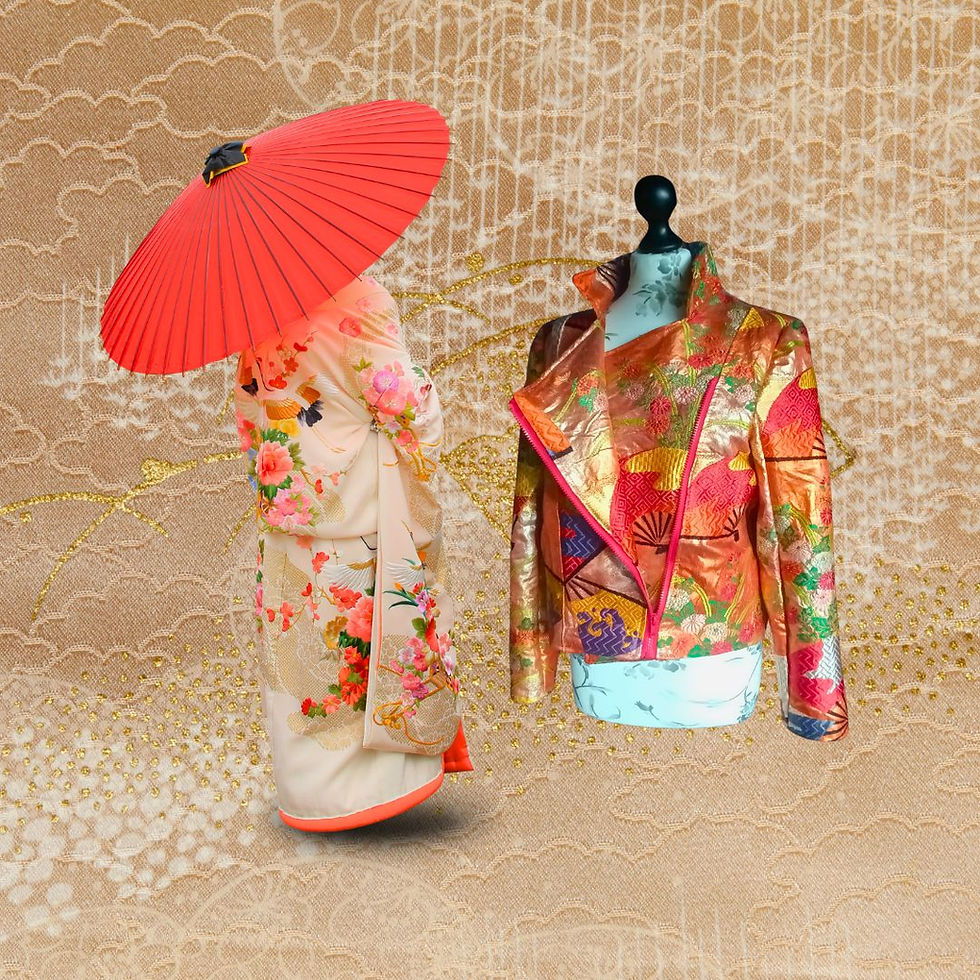 manteau kimono uchikake transformé en veste perfecto