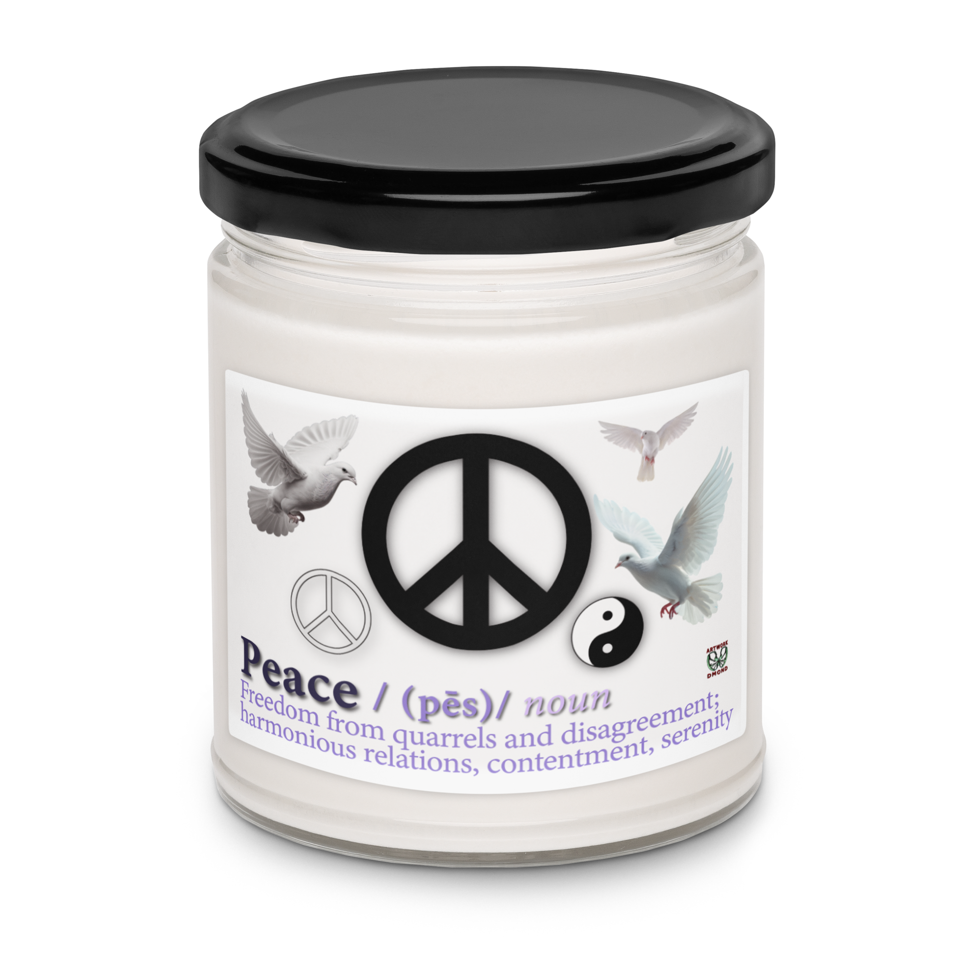 "PEACE" DESIGNER INTENTION CANDLE