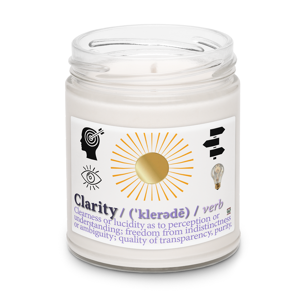 Thumbnail: "CLARITY" DESIGNER INTENTION CANDLE with sun and other artwork by ARTWORK DMOND
