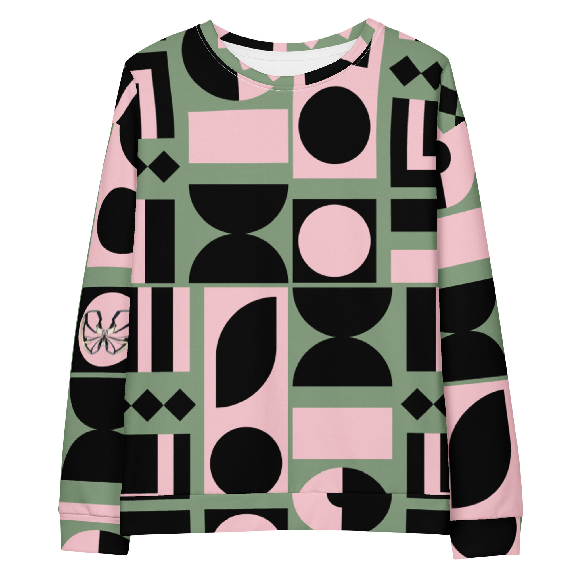 "ANDREA" LONG SLEEVE COTTON SWEATSHIRT with shapes