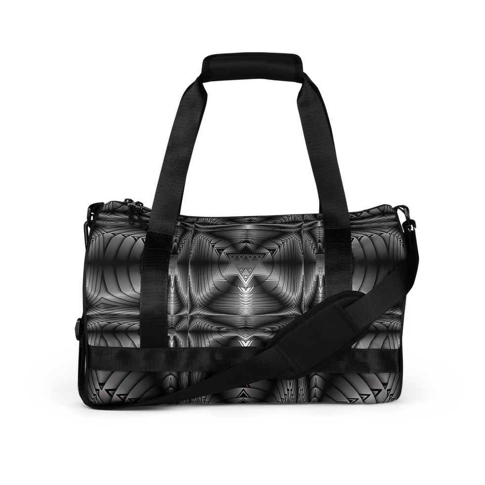 "JUNIOR" MODERN ART GYM BAG with steel black design