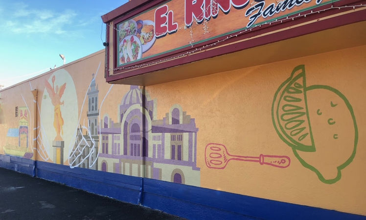 Beautiful mural on the walls at El Rinconcito
