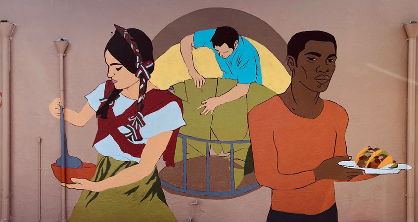 The mural is complete at El Rinconcito