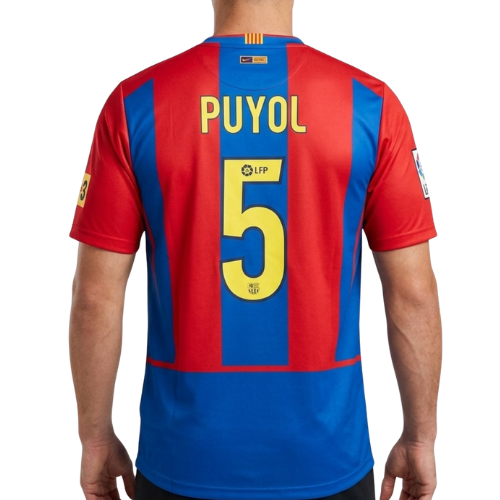 Barcelona 2002/03 Home Kit – Carles Puyol #5 Five-Sleeve Shirt