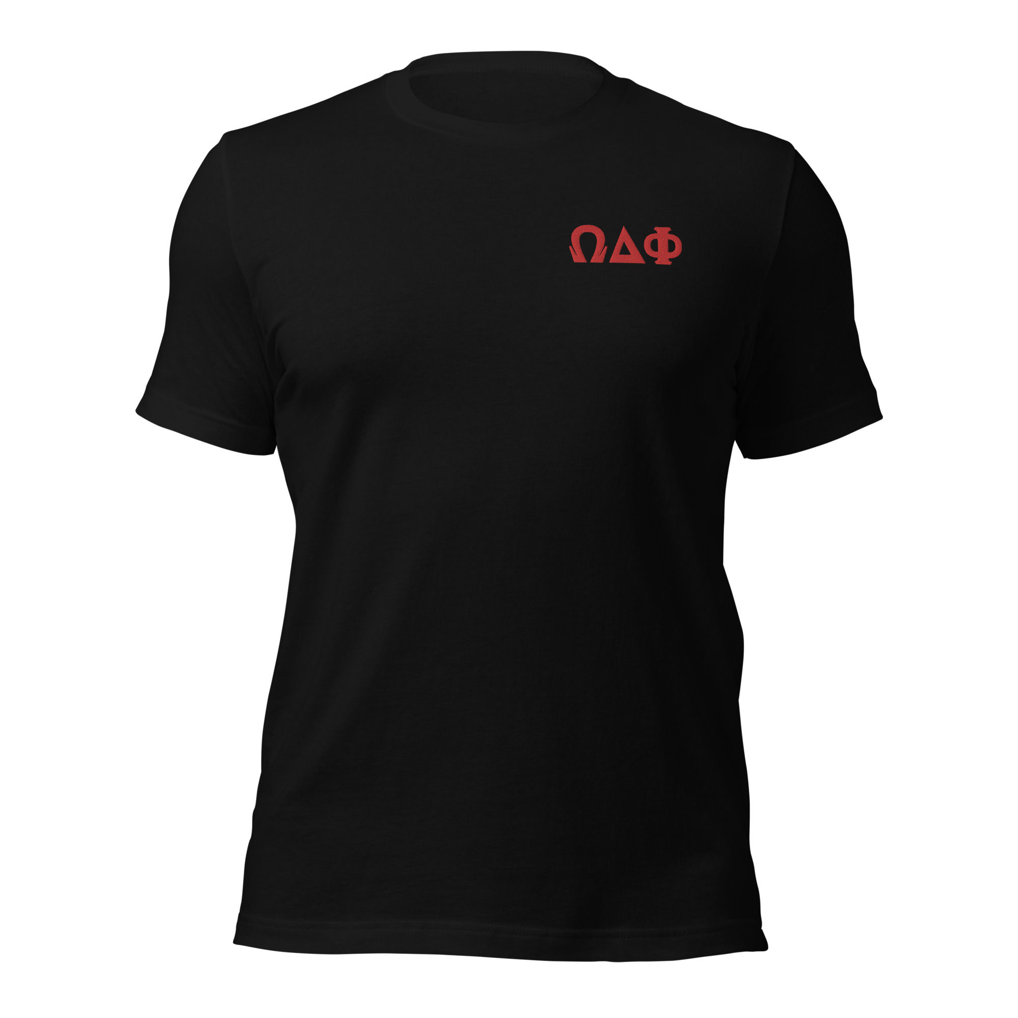 ΩΔΦ Embroidered Shirt - Red