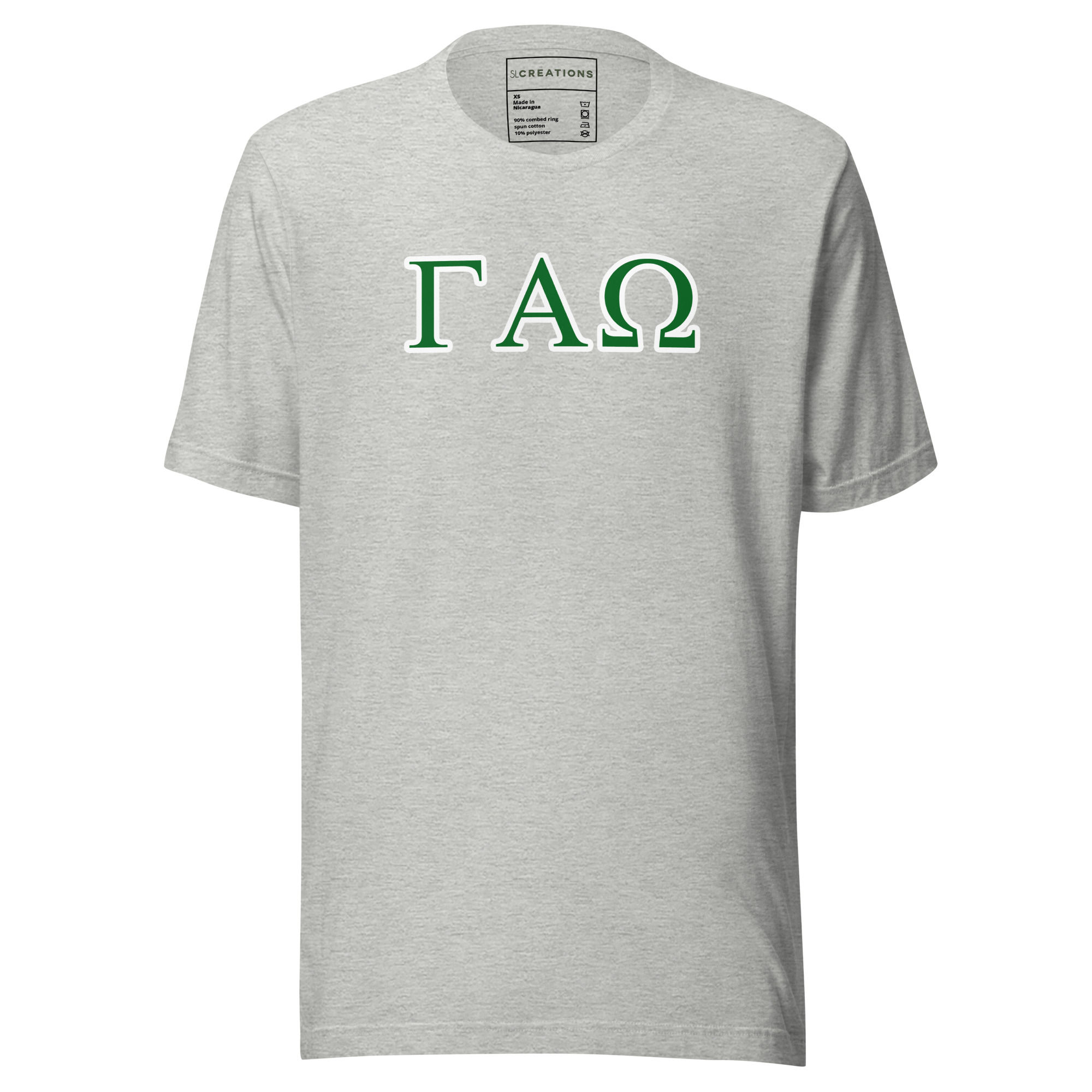 ΓΑΩ Outlined Unisex T-Shirt - White | Green
