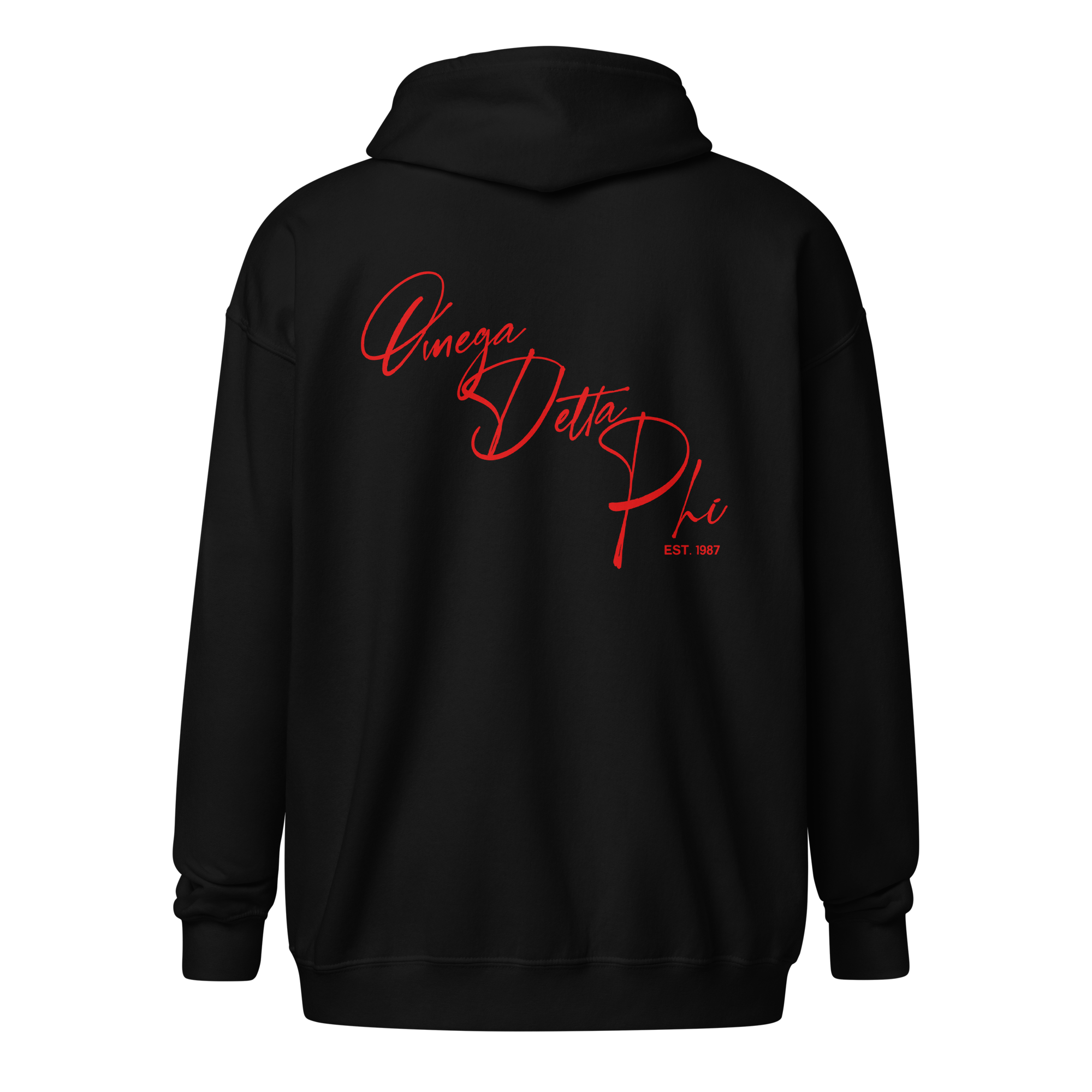 Omega Delta Phi Est. Zip-Up Hoodie
