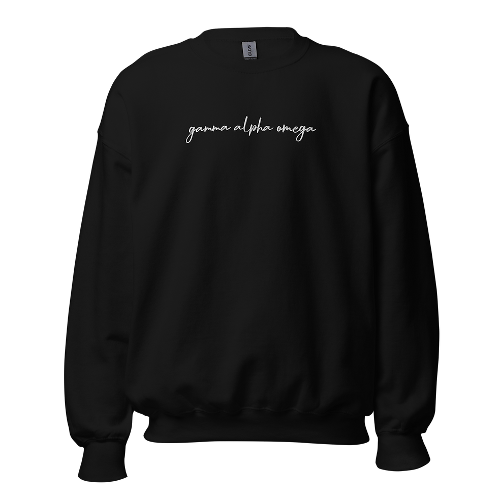 Thumbnail: Gamma Alpha Omega Simple Script