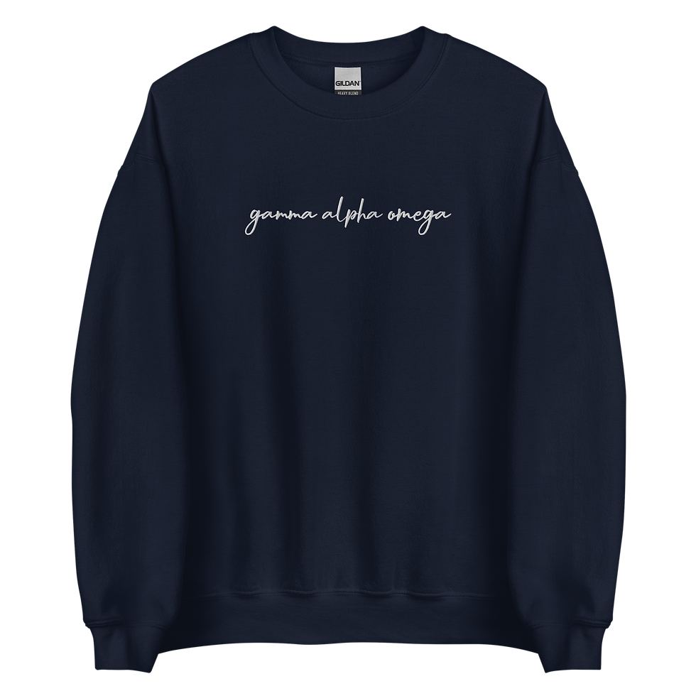Thumbnail: Gamma Alpha Omega Simple Script