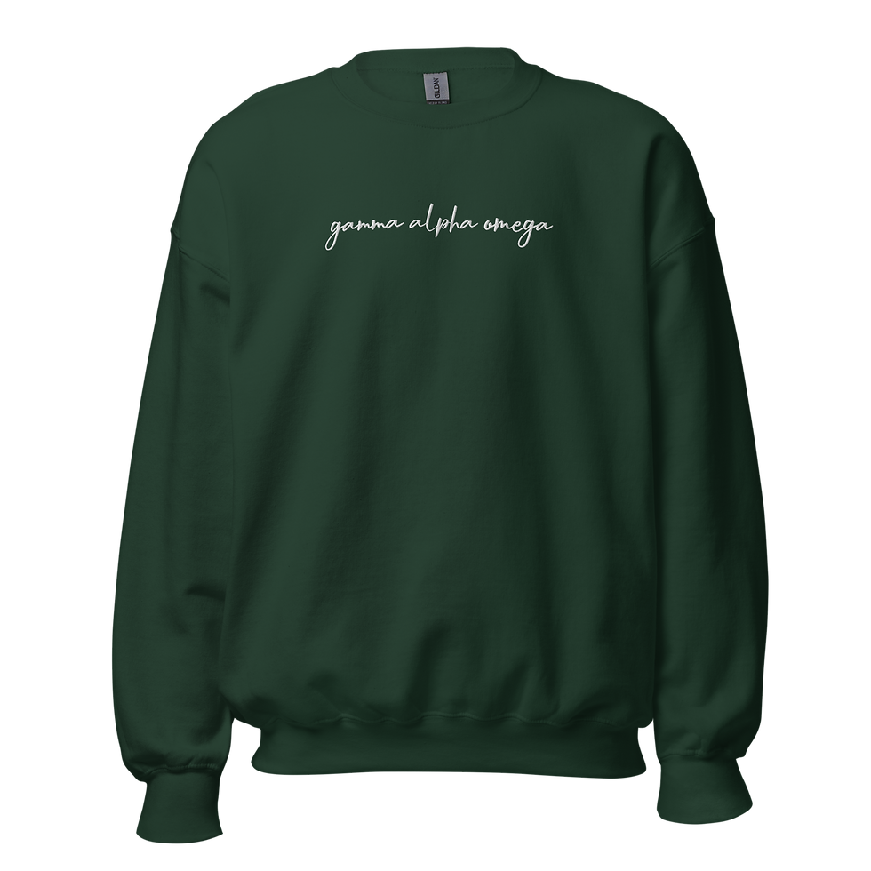 Thumbnail: Gamma Alpha Omega Simple Script