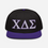 Thumbnail: ΧΔΣ Outlined Embroidered Snapback Hat - Purple | White