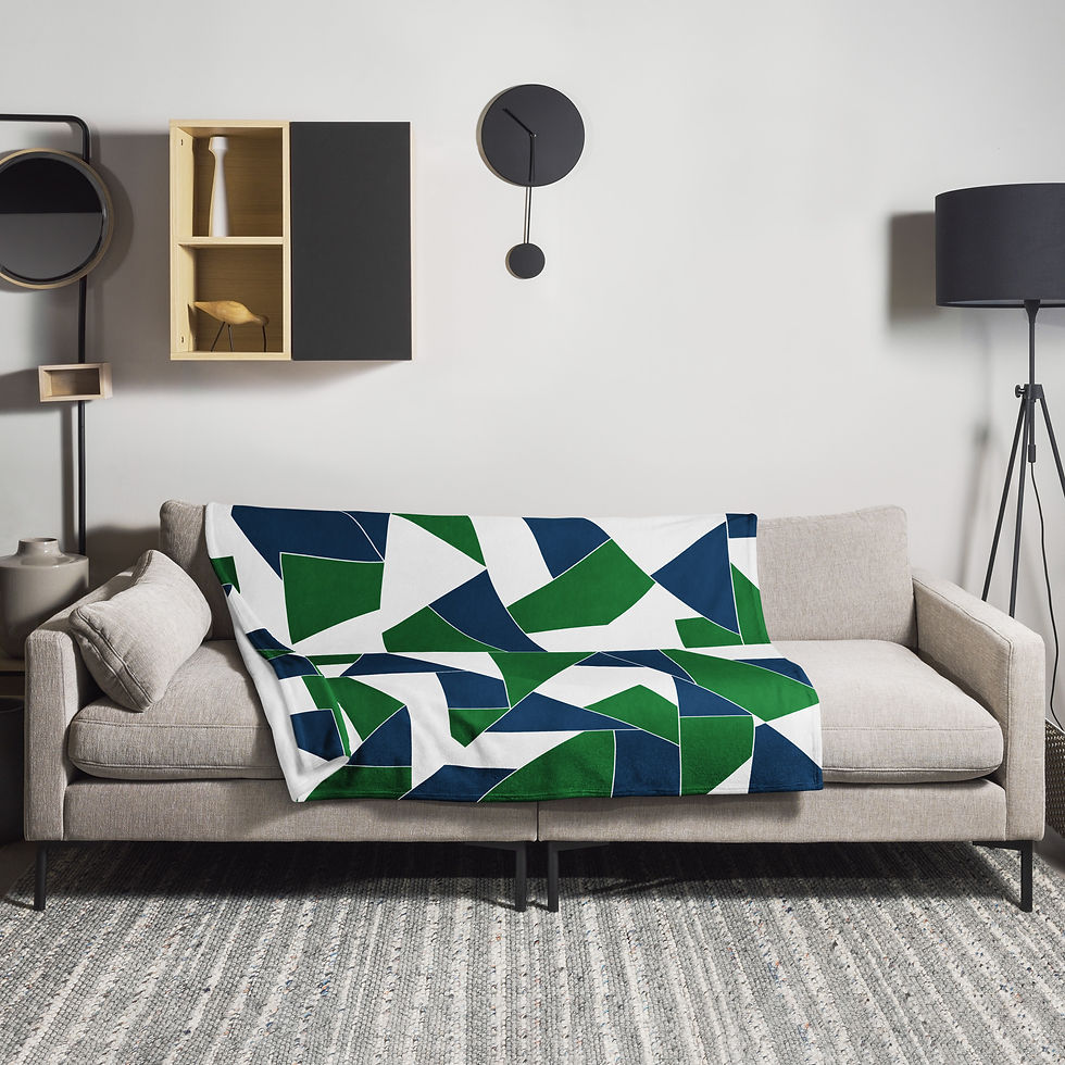 Blue & Green Throw Blanket