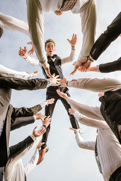 Groom in the air
