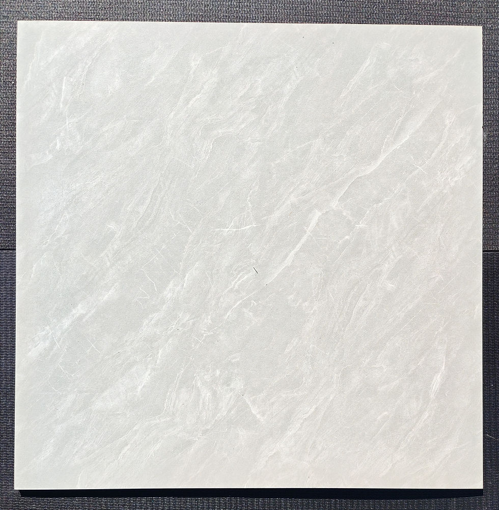 Square Pearl Frost tile with a textured white surface.