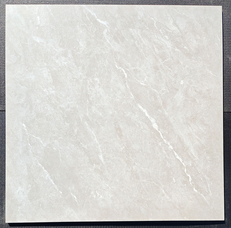 Ivory Glacier Tile with light grey marble-like veining