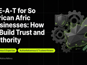 South African business owner building trust and authority online using E-E-A-T principles