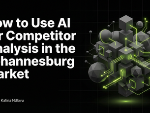 Business analyst using AI tools for competitor analysis in Johannesburg market