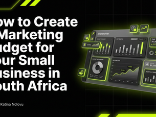 Small business owner in South Africa planning a marketing budget with charts and laptop